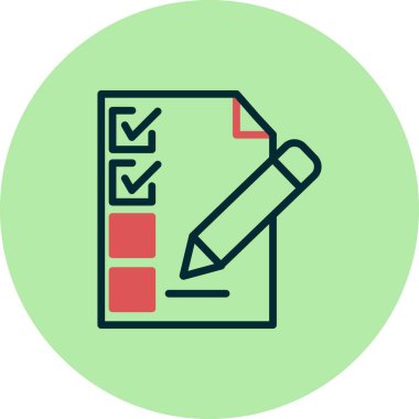 Soyut kontrol listesi ikon vektör illüstrasyonu