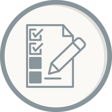 Soyut kontrol listesi ikon vektör illüstrasyonu