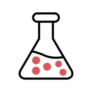 Test tübü simgesinin vektör illüstrasyonu 