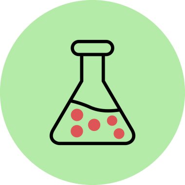 Test tübü simgesinin vektör illüstrasyonu 