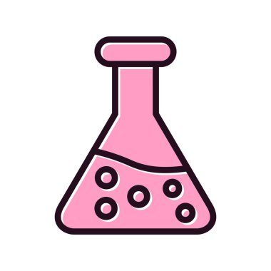 Test tübü simgesinin vektör illüstrasyonu 