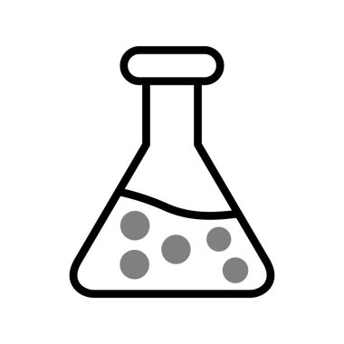 Test tübü simgesinin vektör illüstrasyonu 