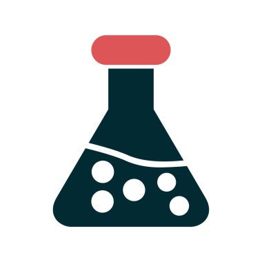 Test tübü simgesinin vektör illüstrasyonu 