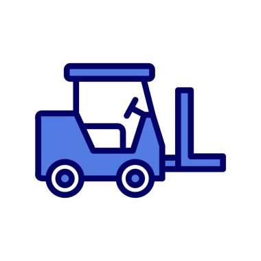 Bir Forklift 'in vektör çizimi