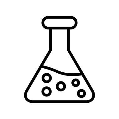 Test tübü simgesinin vektör illüstrasyonu 