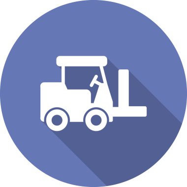 Bir Forklift 'in vektör çizimi