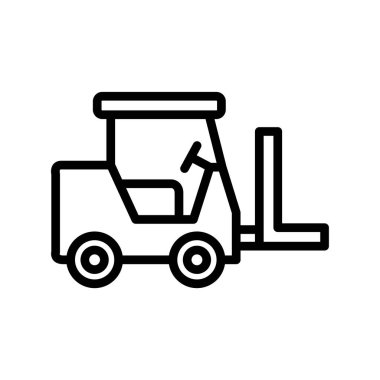 Bir Forklift 'in vektör çizimi