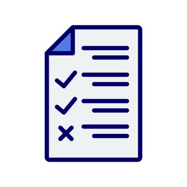 Soyut kontrol listesi ikon vektör illüstrasyonu