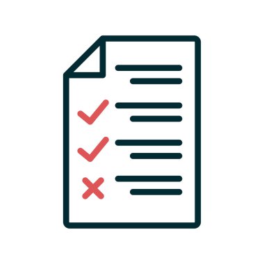 Soyut kontrol listesi ikon vektör illüstrasyonu