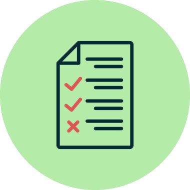 Soyut kontrol listesi ikon vektör illüstrasyonu