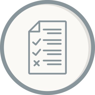 Soyut kontrol listesi ikon vektör illüstrasyonu