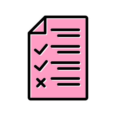 Soyut kontrol listesi ikon vektör illüstrasyonu