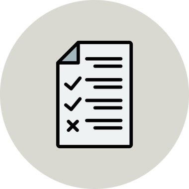 Soyut kontrol listesi ikon vektör illüstrasyonu