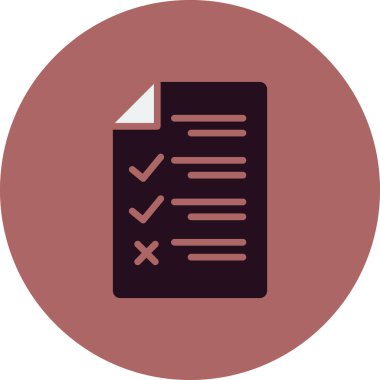 Soyut kontrol listesi ikon vektör illüstrasyonu