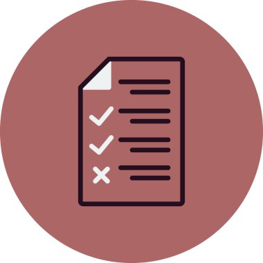 Soyut kontrol listesi ikon vektör illüstrasyonu