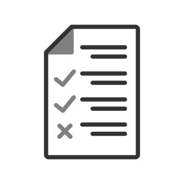 Soyut kontrol listesi ikon vektör illüstrasyonu