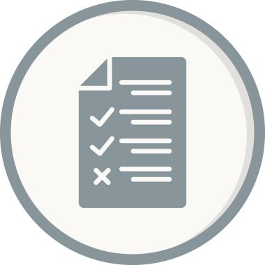 Soyut kontrol listesi ikon vektör illüstrasyonu