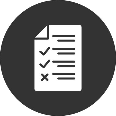 Soyut kontrol listesi ikon vektör illüstrasyonu