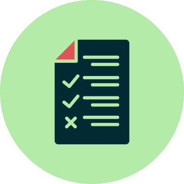 Soyut kontrol listesi ikon vektör illüstrasyonu