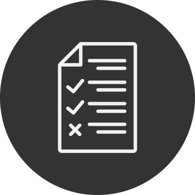 Soyut kontrol listesi ikon vektör illüstrasyonu