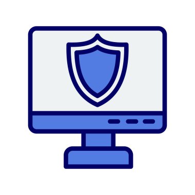 vektör ağ güvenlik sistemi simgesi çizimi