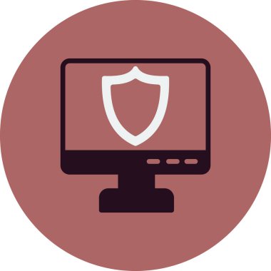 vektör ağ güvenlik sistemi simgesi çizimi