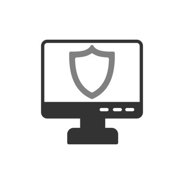 vektör ağ güvenlik sistemi simgesi çizimi