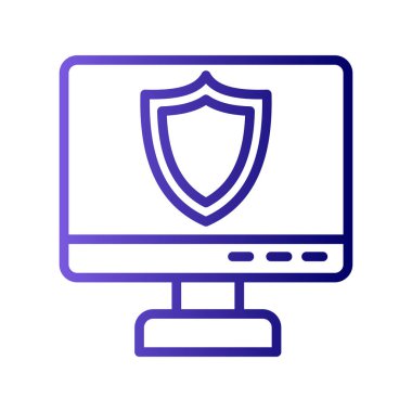 vektör ağ güvenlik sistemi simgesi çizimi