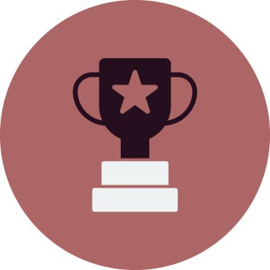 ödül kupa simgesi, vektör illüstrasyonu