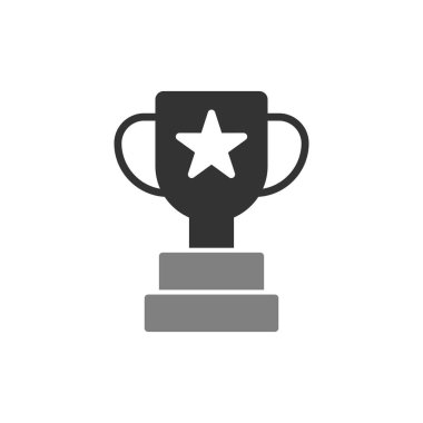 Kupa ikonu. Ödül sembolü vektör illüstrasyonu