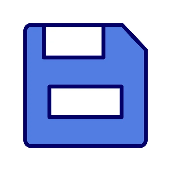 Floppy Disk Platte Pictogram Vector Illustratie — Stockvector