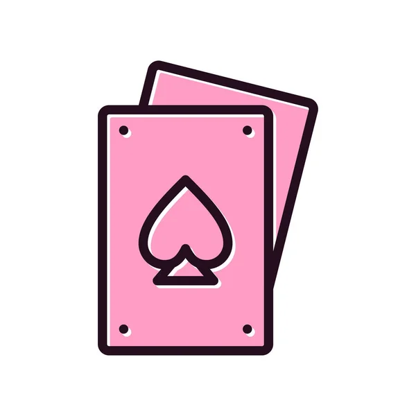 Wektorowa Ilustracja Ikony Kasyna Playing Cards — Wektor stockowy