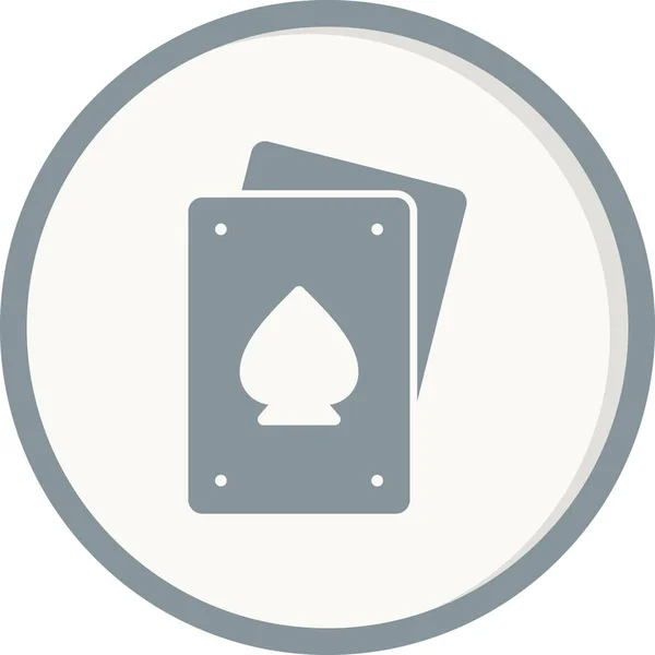 Illustration Vectorielle Icône Casino Cartes Jouer — Image vectorielle