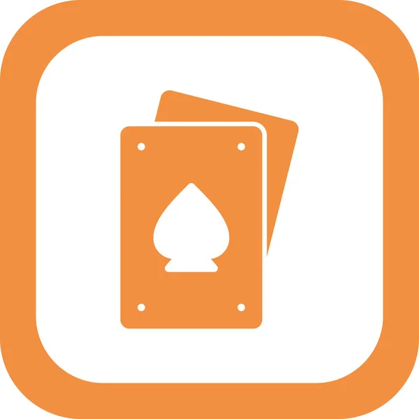 Vektor Illustration Des Spielkarten Casino Symbols — Stockvektor