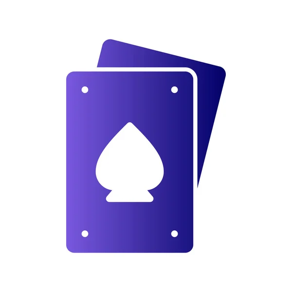 Vector Ilustración Naipes Casino Icono — Vector de stock