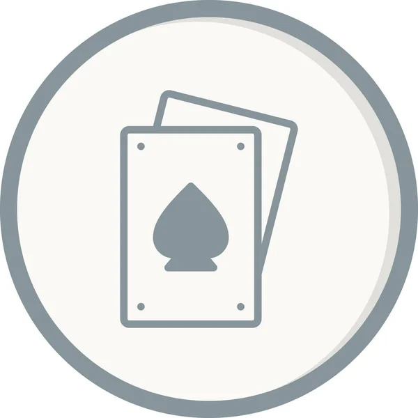 Ilustrație Vectorială Pictogramei Cazinoului Playing Cards — Vector de stoc