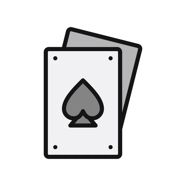 Vektor Illustration Des Spielkarten Casino Symbols — Stockvektor