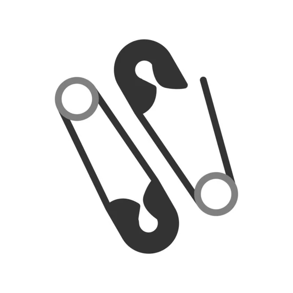 Ilustración Vectorial Del Icono Safety Pins — Vector de stock