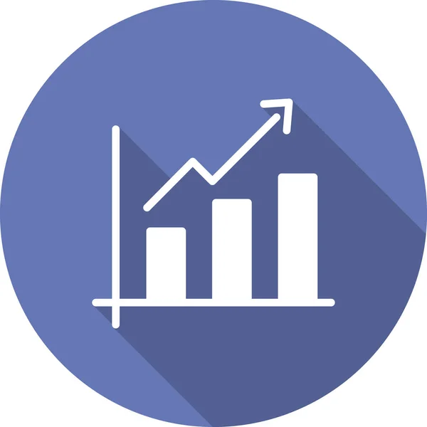 Business Graph Flat Vector Icon — Stock Vector
