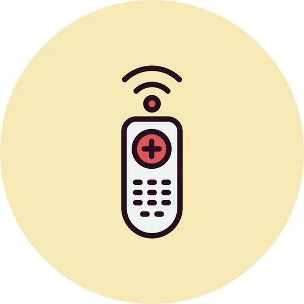 Ikona Wektora Zdalnego Sterowania Telefonu Komórkowego — Wektor stockowy