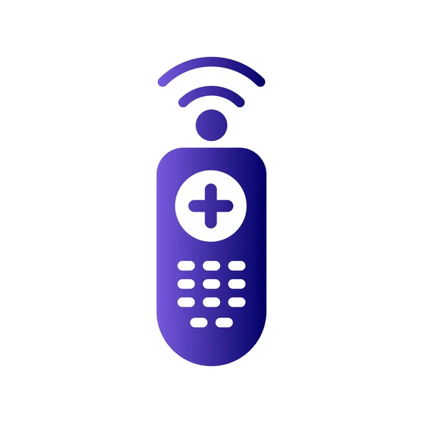 Ikona Vektoru Dálkového Ovládání Mobilního Telefonu — Stockový vektor