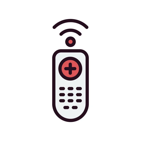 Ikona Vektoru Dálkového Ovládání Mobilního Telefonu — Stockový vektor