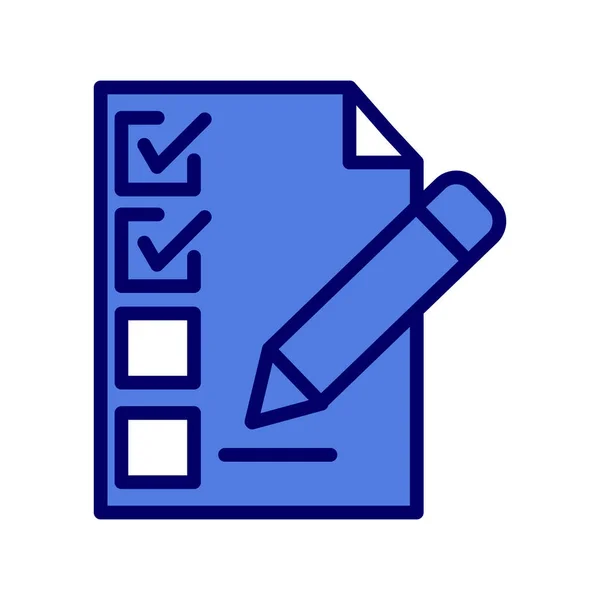Abstract Checklist Icon Vector Illustration — Stock Vector