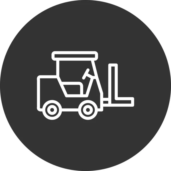 Vectorillustratie Van Een Heftruck — Stockvector