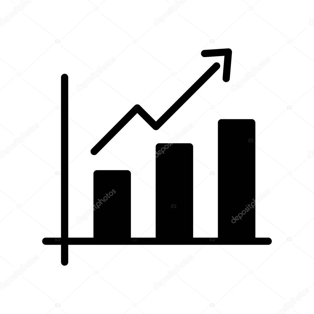 business graph flat vector icon