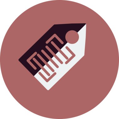 Soyut arkaplanda izole edilmiş barkod simgesi, vektör illüstrasyonu