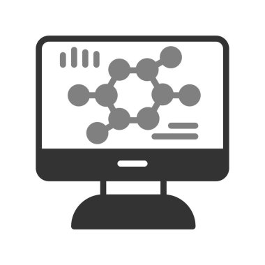 Biyoinformatik seo modern simgenin vektör illüstrasyonu