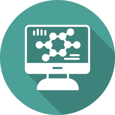 Biyoinformatik seo modern simgenin vektör illüstrasyonu