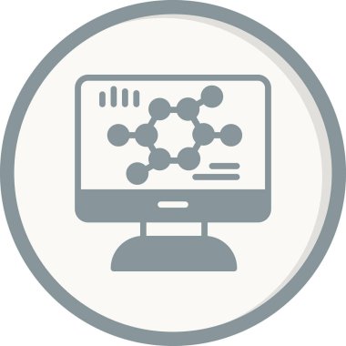 Biyoinformatik seo modern simgenin vektör illüstrasyonu