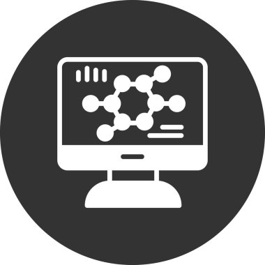 Biyoinformatik seo modern simgenin vektör illüstrasyonu